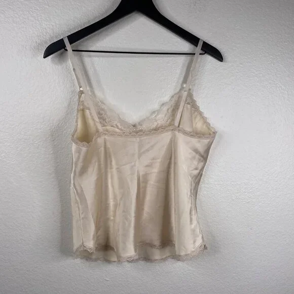 Maiden Form Something Special Cami Top Ivory Sz 36 Lace Bow Dainty Union Made - Picture 8 of 9